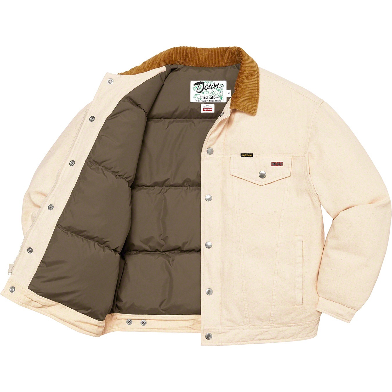 Supreme®/Schott® Canvas Down Trucker Jacket view 10
